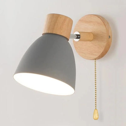 Nordic Style LED Wall Lamp in Wood for Elegant Monzzi Decor