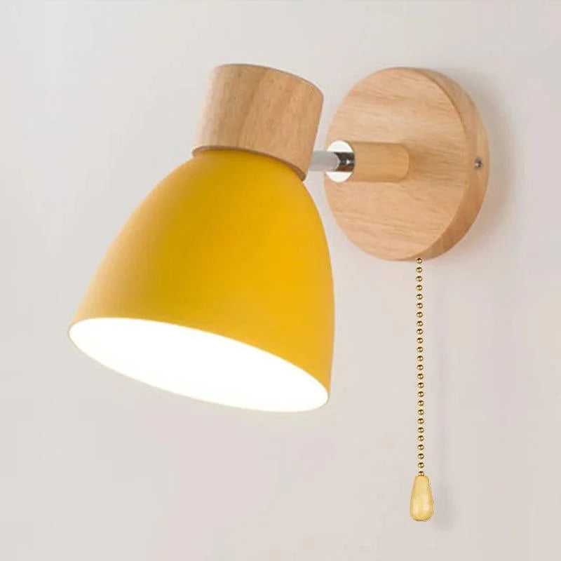 Nordic Style LED Wall Lamp in Wood for Elegant Monzzi Decor