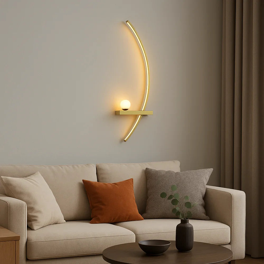 Contemporary Minimalist LED Wall Sconce with Remote Control by Monzzi