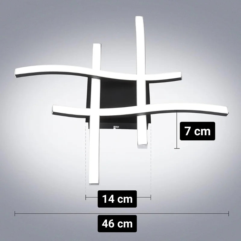 Monzzi Curved LED Lamp with 3 Color Options for Living Room and Bedroom