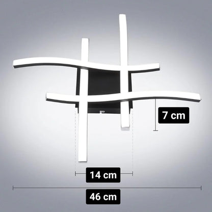 Monzzi Curved LED Lamp with 3 Color Options for Living Room and Bedroom