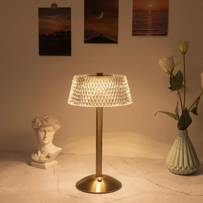 European LED Lamp with USB Dimmer for Bedroom and Bar Use