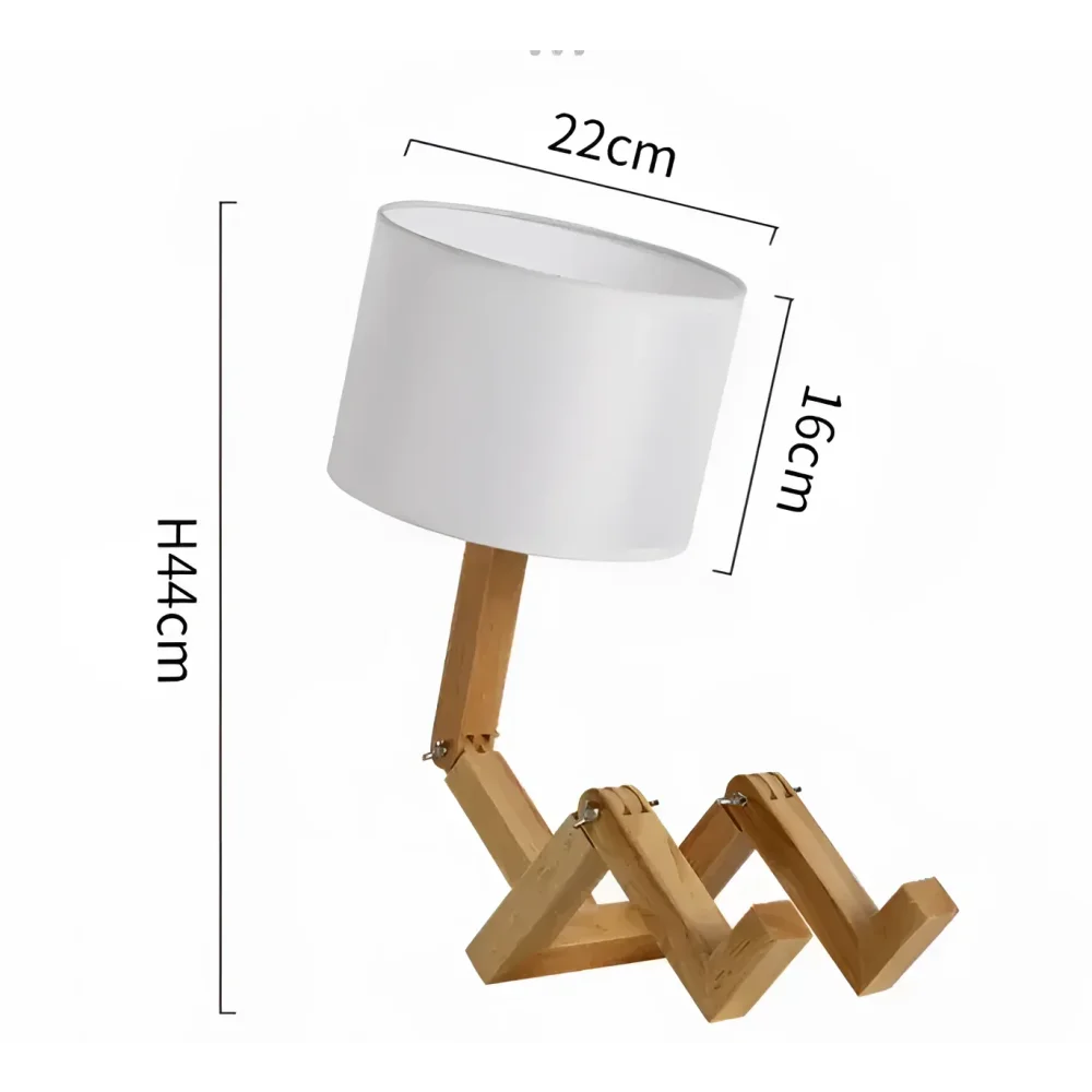 Contemporary Wooden Desk Lamp for Study and Work