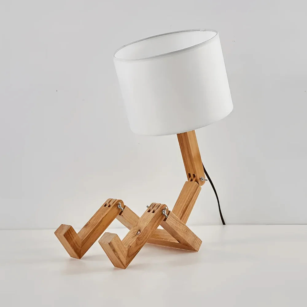 Stylish Contemporary Wooden Table Lamp for Study or Reading