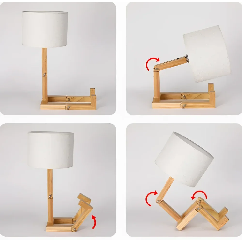 Contemporary Wooden Desk Lamp for Study and Work