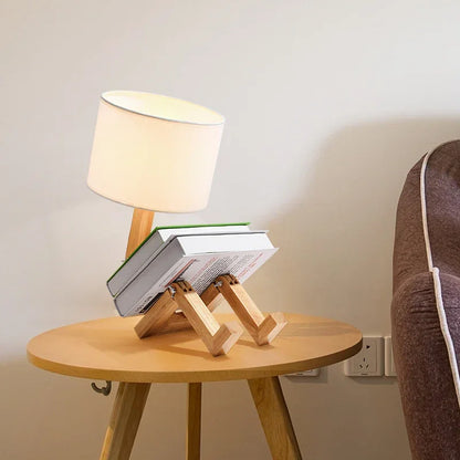 Contemporary Wooden Desk Lamp for Study and Work