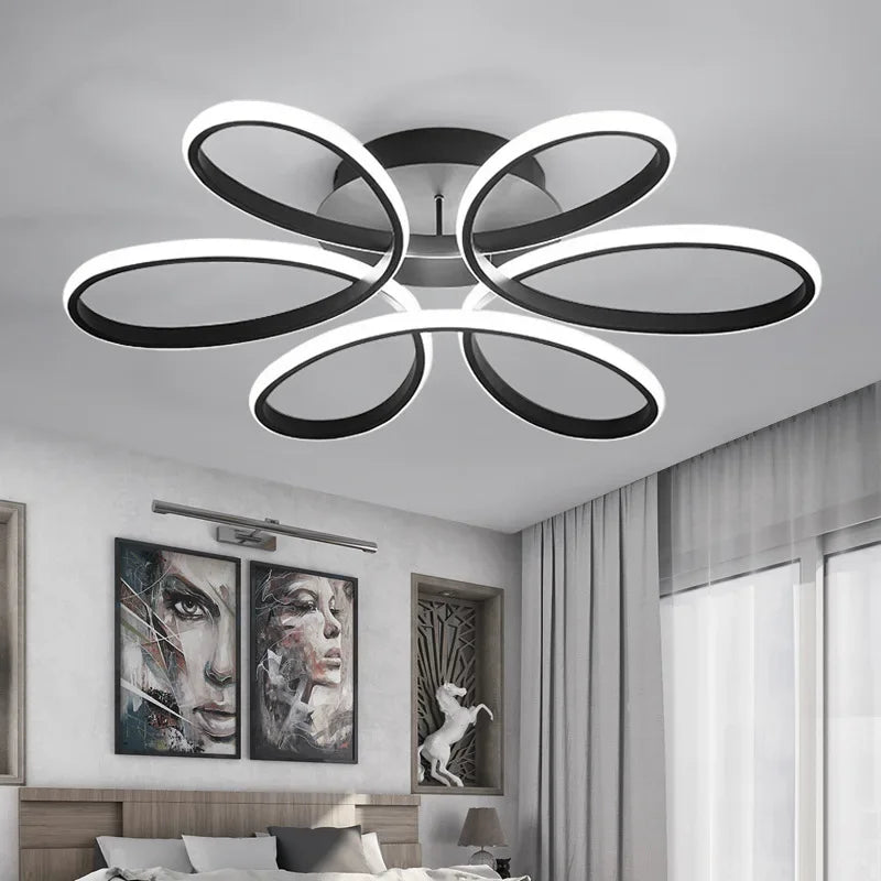 Aluminum Floral Design Ceiling Lamp for Living Room and Bedroom - Monzzi