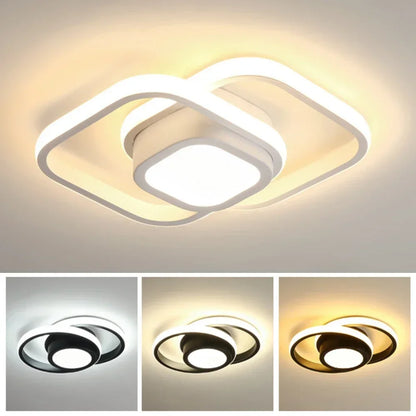 Contemporary LED Ceiling Light with 3 Color Options for Bedroom and Living Room