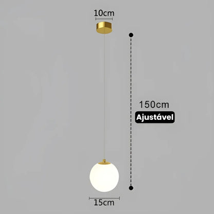 Monzzi LED Glass Pendant Light for Living Room and Bedroom