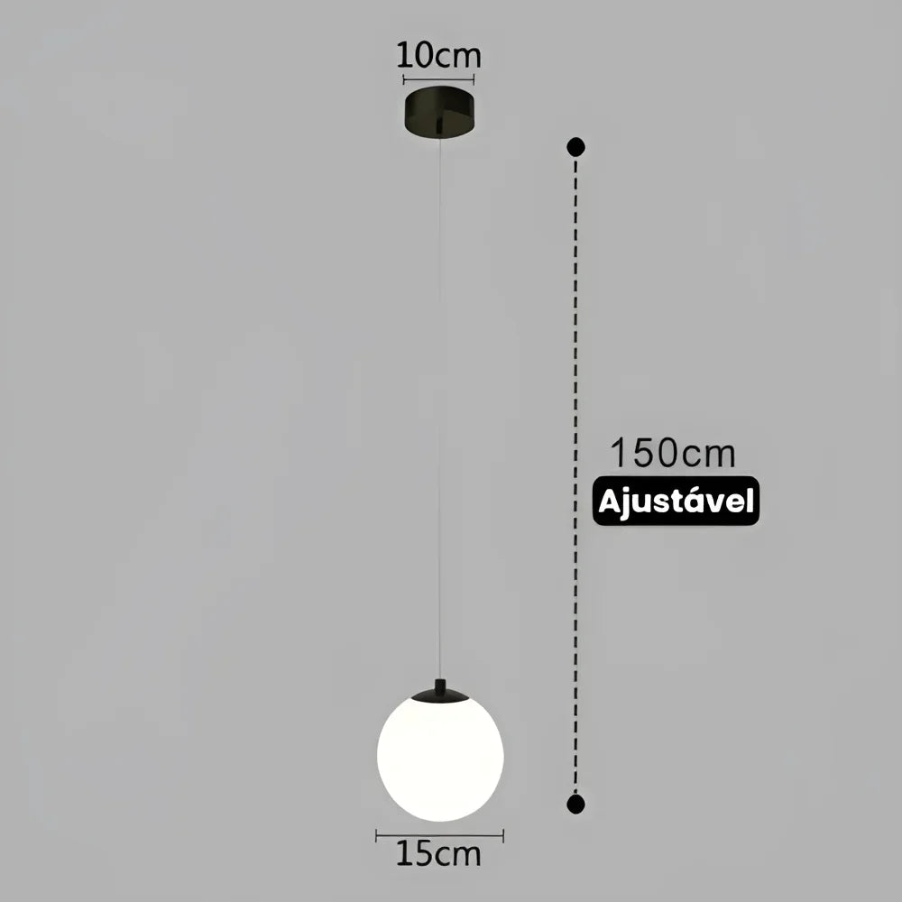 Monzzi LED Glass Pendant Light for Living Room and Bedroom
