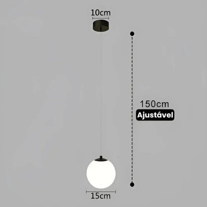 Monzzi LED Glass Pendant Light for Living Room and Bedroom