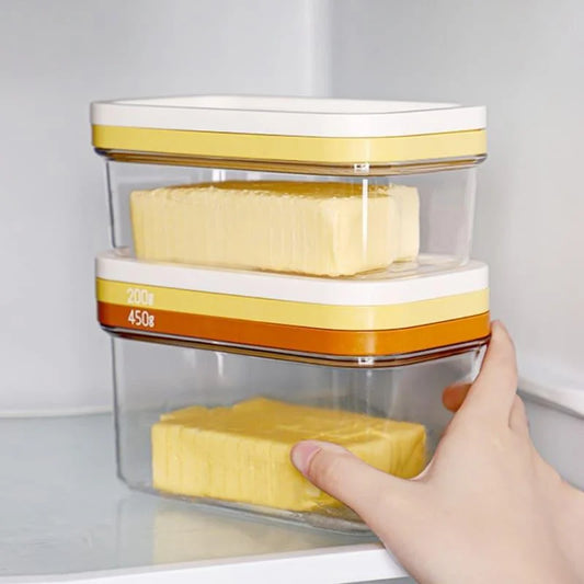 Butter Dish with Built-In Slicer for Kitchen and Dining