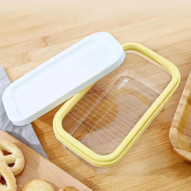 Butter Dish with Built-In Slicer for Kitchen and Dining