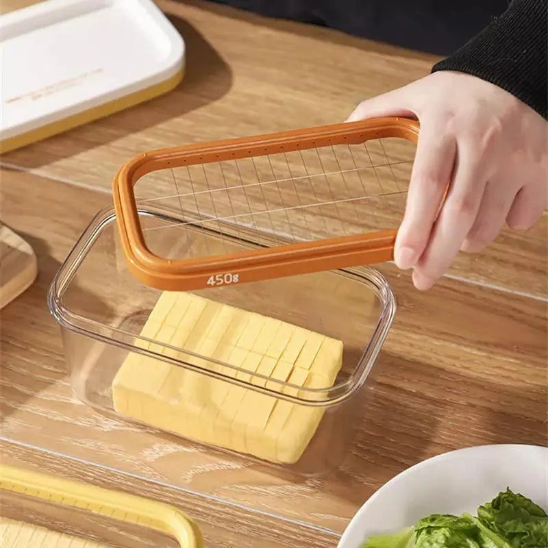 Butter Dish with Built-in Slicer for Kitchen and Dining Use