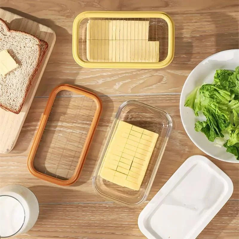 Butter Dish with Built-In Slicer for Kitchen and Dining