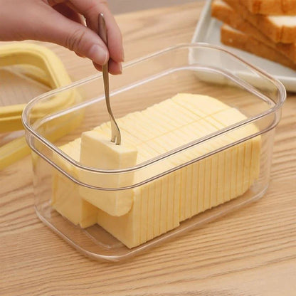 Butter Dish with Built-In Slicer for Kitchen and Dining