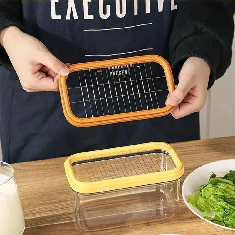 Butter Dish with Built-in Slicer for Kitchen and Dining Use