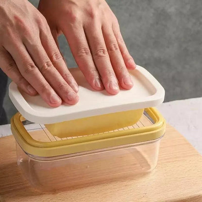 Butter Dish with Built-In Slicer for Kitchen and Dining