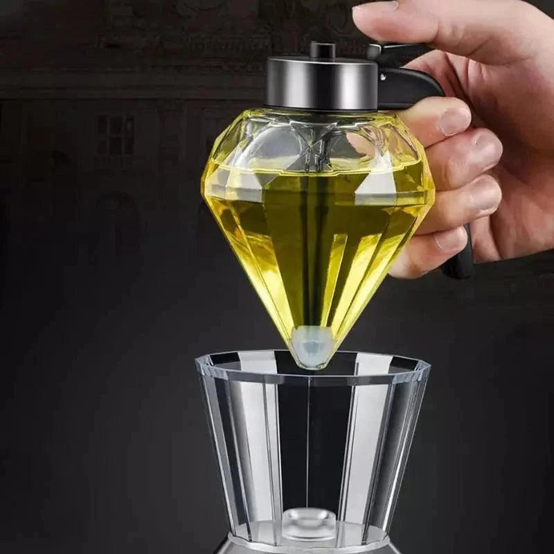 Monzzi Glass Honey Dispenser with Stainless Steel Base