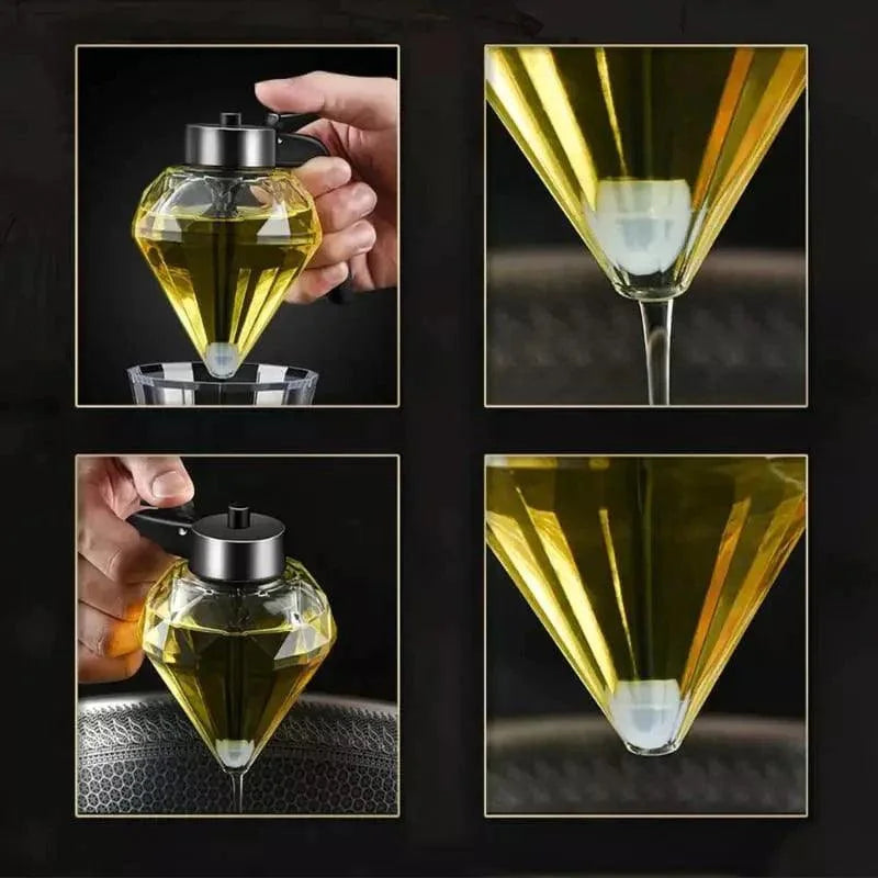 Monzzi Glass Honey Dispenser with Stainless Steel Base