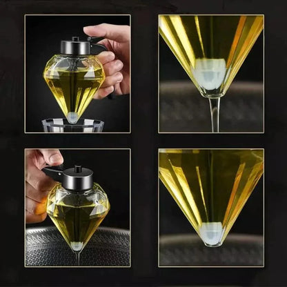 Monzzi Glass Honey Dispenser with Stainless Steel Base