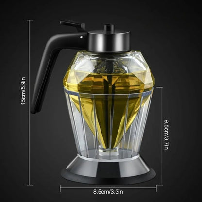 Monzzi Glass Honey Dispenser with Stainless Steel Base