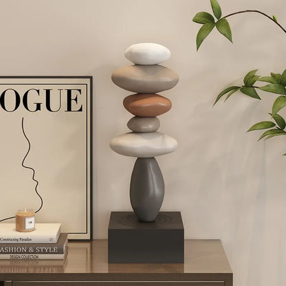 Modern Monzzi Style Decorative Resin Miniatures for Office and Living Room