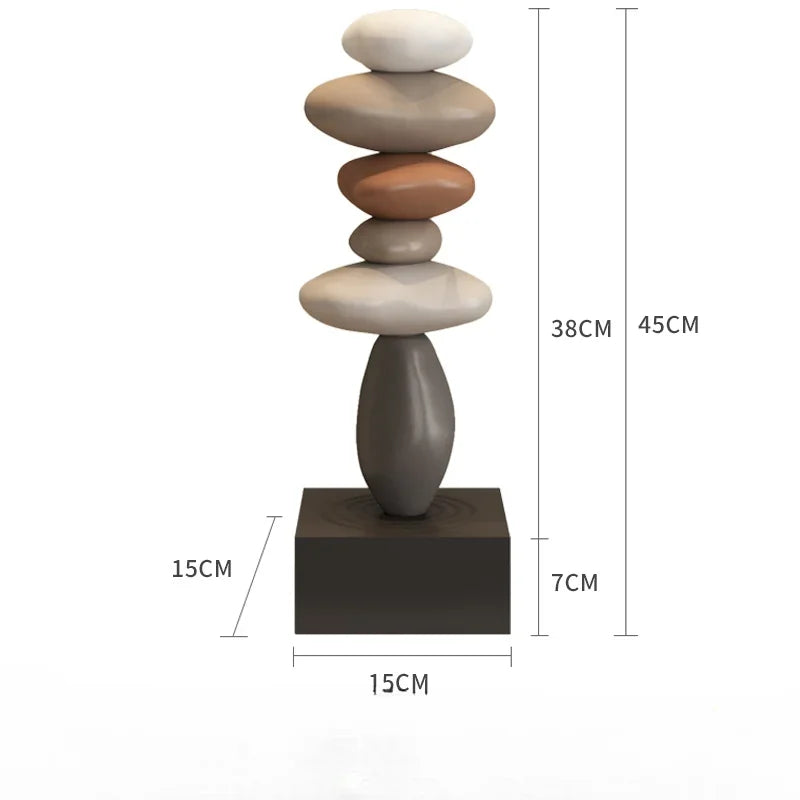 Modern Monzzi Style Decorative Resin Miniatures for Office and Living Room