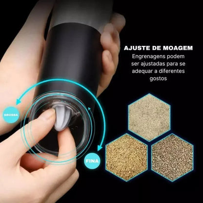 Monzzi Stainless Steel Electric Pepper and Spice Grinder