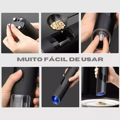 Monzzi Stainless Steel Electric Pepper and Spice Grinder