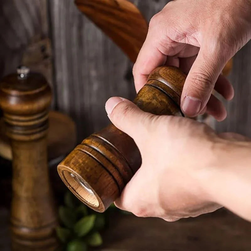 Monzzi Wood Manual Pepper and Spice Grinder