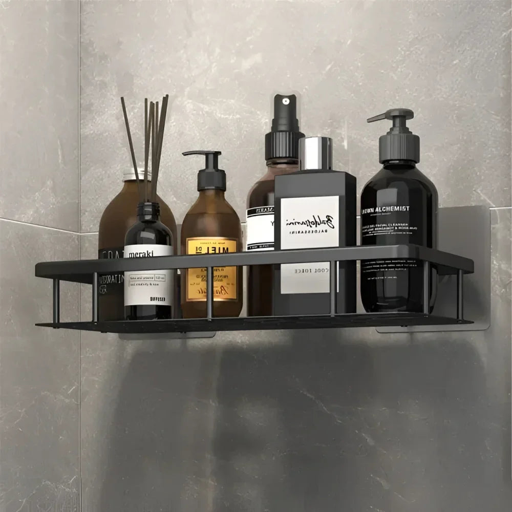 Monzzi No-Drill Aluminum Bathroom Organizer for Shampoo and Towels