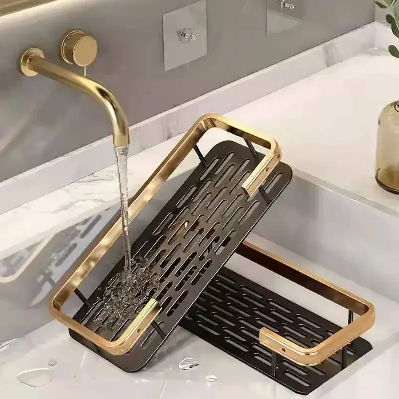 Monzzi Aluminum Bathroom Organizer - No-Drill Storage for Shampoo and Towels