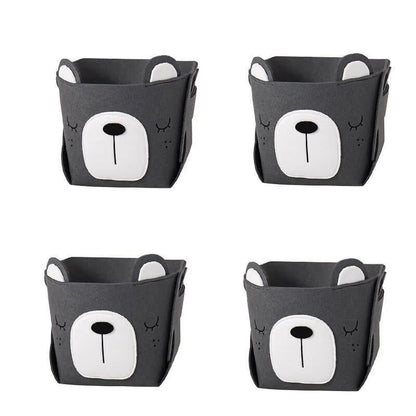 Collapsible Fabric Toy Storage Bin with Lenogue Handles
