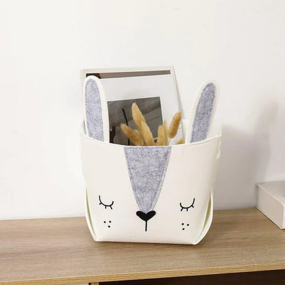 Collapsible Fabric Toy Storage Bin with Lenogue Handles