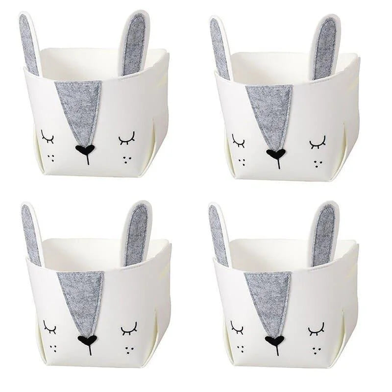 Collapsible Fabric Toy Storage Bin with Lenogue Handles