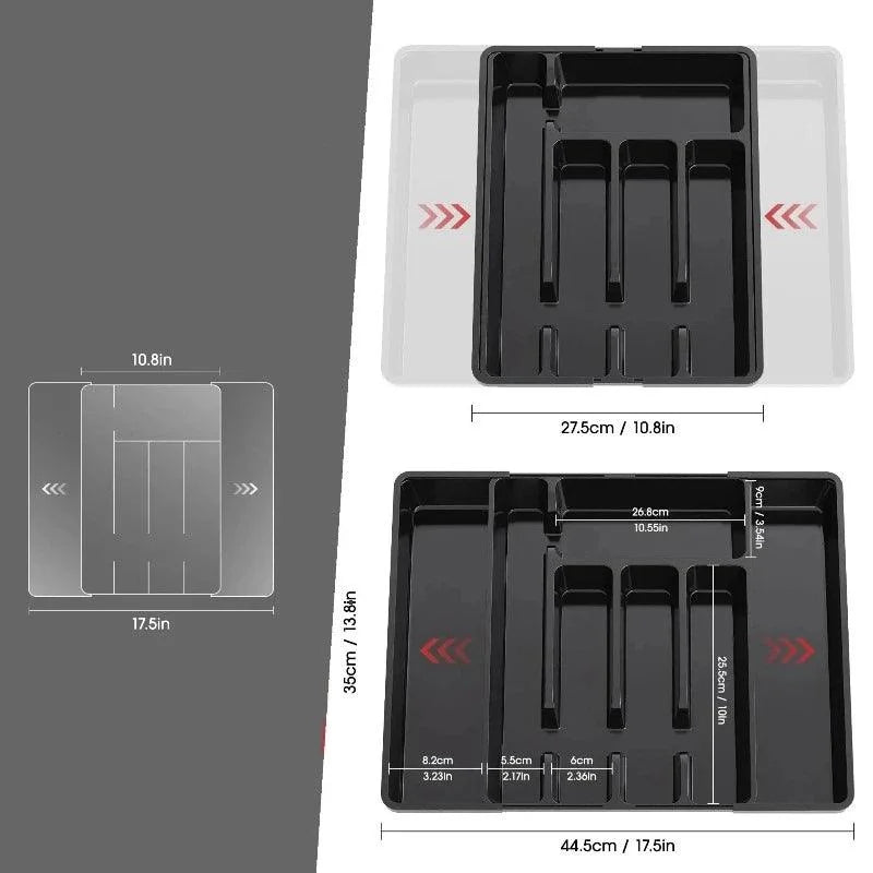 Monzzi Expandable Kitchen Drawer Organizer for Cutlery and Utensils