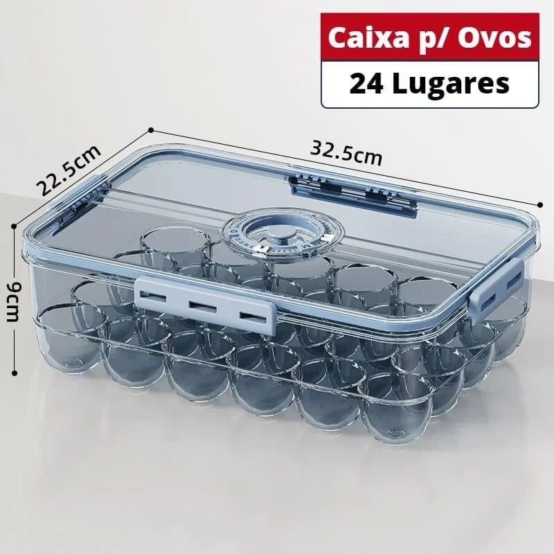 Clear Refrigerator Organizer with Date Marker for Monzzi Foods