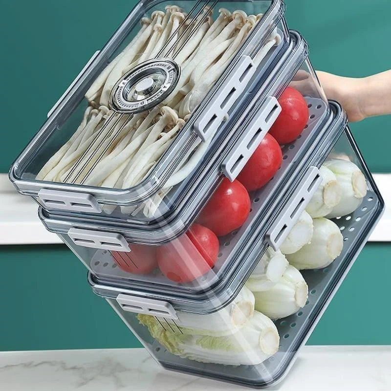 Clear Refrigerator Organizer with Date Marker for Monzzi Foods