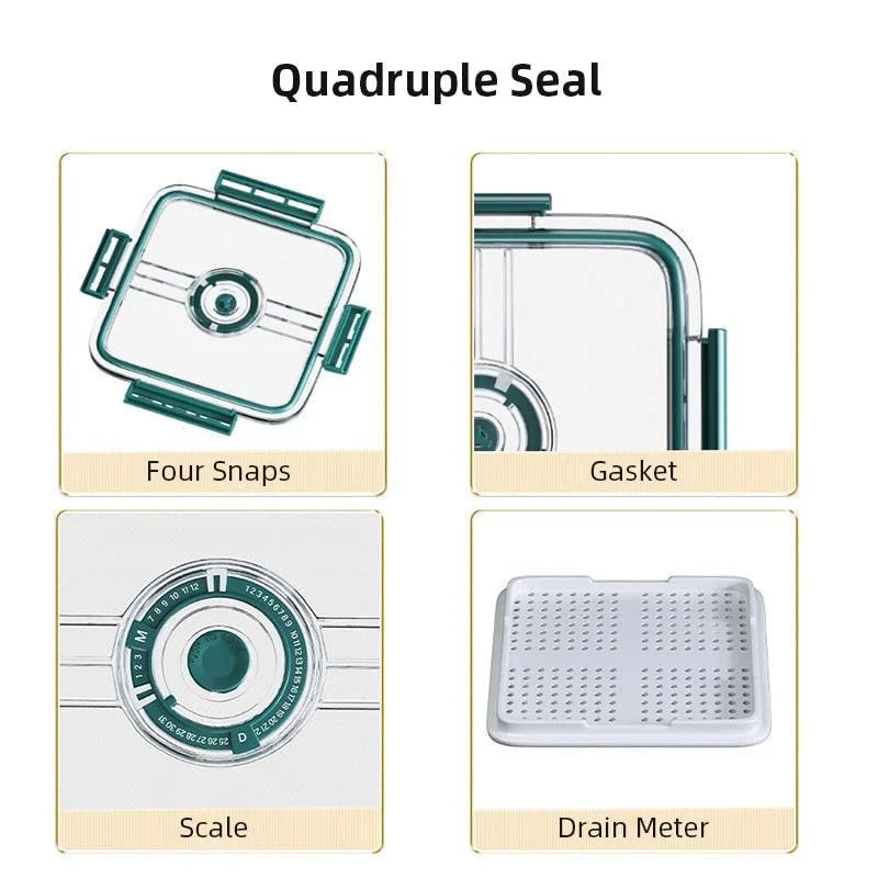 Clear Refrigerator Organizer with Date Marker for Monzzi Foods