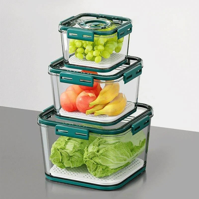 Clear Refrigerator Organizer with Date Marker for Monzzi Foods