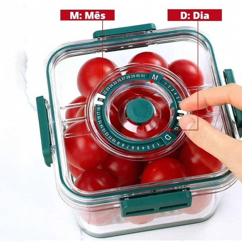 Clear Refrigerator Organizer with Date Marker for Monzzi Foods
