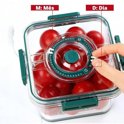 Clear Refrigerator Organizer with Date Marker for Monzzi Foods
