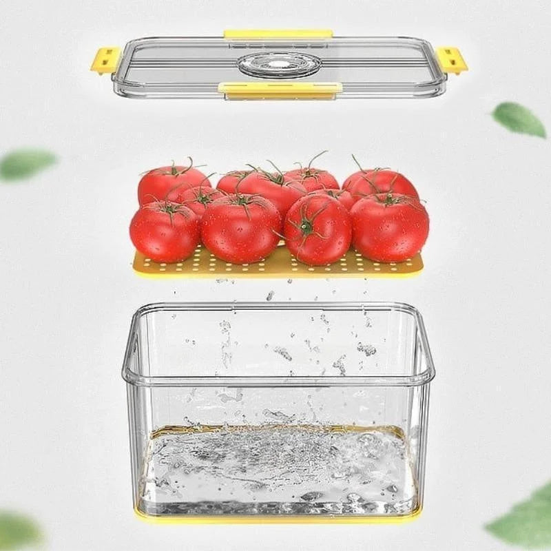 Clear Refrigerator Organizer with Date Marker for Monzzi Foods