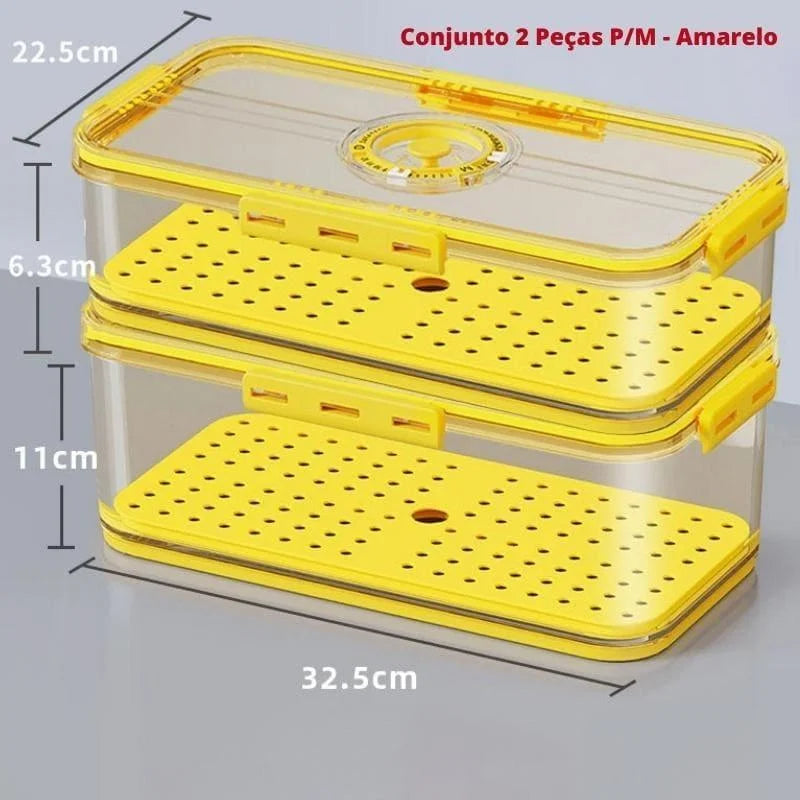 Clear Refrigerator Organizer with Date Marker for Monzzi Foods