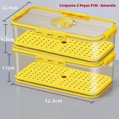 Clear Refrigerator Organizer with Date Marker for Monzzi Foods