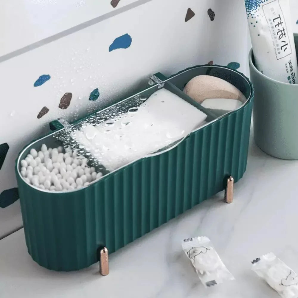 Luxurious Monzzi Design Makeup Organizer with Sponge and Cotton Holder