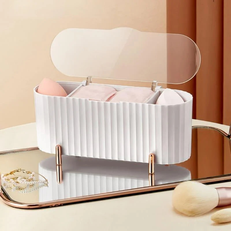 Luxurious Monzzi Design Makeup Organizer with Sponge and Cotton Holder