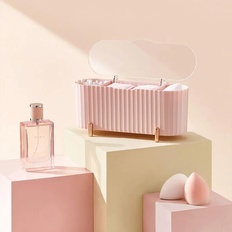 Luxurious Monzzi Design Makeup Organizer with Sponge and Cotton Holder