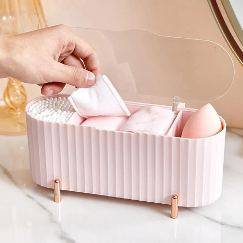 Luxurious Monzzi Design Makeup Organizer with Sponge and Cotton Holder